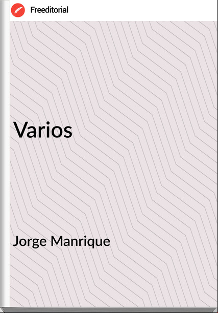 Jorge Manrique - Varios
